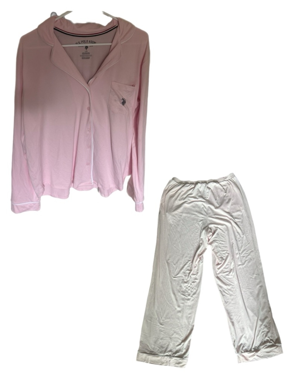 U.S. Polo Assn. Women's Pink Hooded Pajama Set